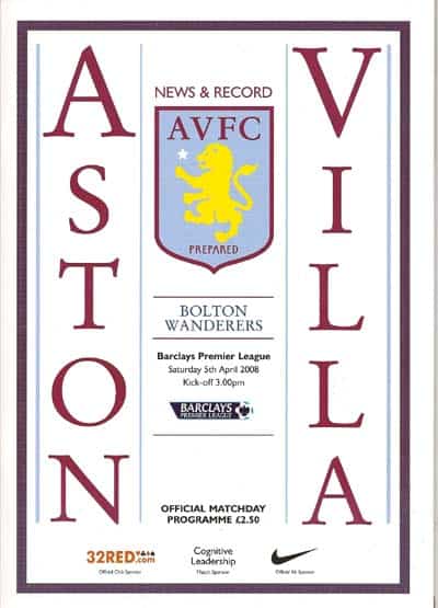 Aston Villa FC v Bolton Wanderers FC